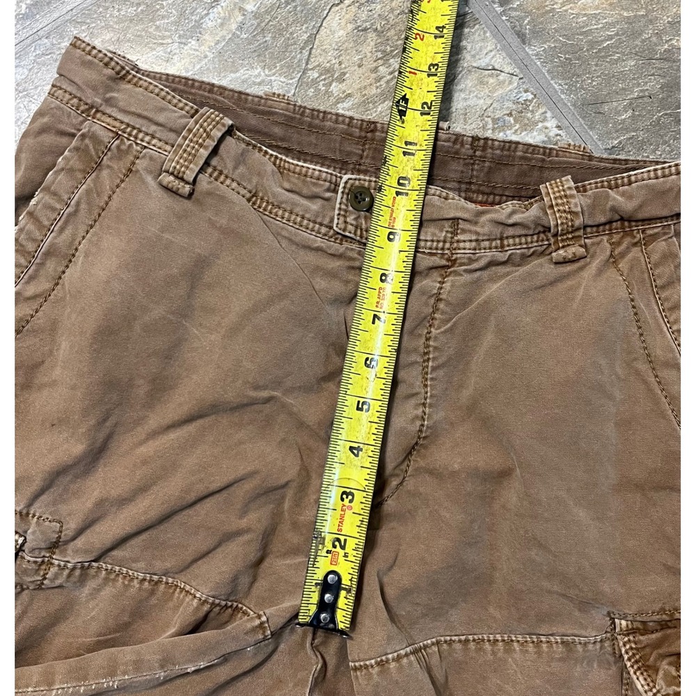 Polo Ralph Lauren Cargo Shorts Mens 34 Brown VTG Baggy Distressed Y2K - Picture 7 of 8